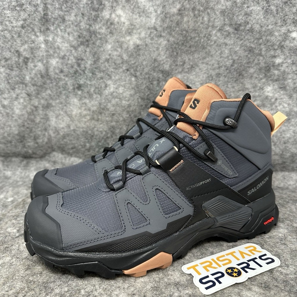 Salomon X Ultra 4 Mid GTX Hiking Boots Womens Size 10 Ebony Trail Shoes